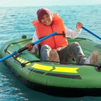 Bote inflable portátil para pesca, bote de Kayak, canoa, balsa para lago con bomba de extracción para adultos - details 1