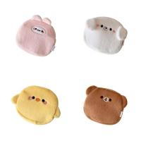 Bolsa de cosméticos de animales de dibujos animados para mujer, bolsa de almacenamiento de labios portátil, organizador de artículos de tocador de gran capacidad de felpa - details 1