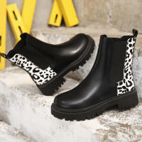Botas Martin de mujer 2025 nueva frontera de gran tamaño otoño cabeza redonda tacón francés empalme botas casuales versátiles individuales - details 4
