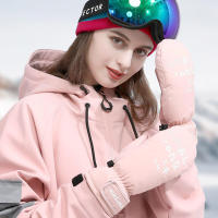 Guantes de esquí impermeables para hombres y mujeres adultos, palma antideslizante, tela de 4 capas, invierno - details 5