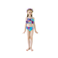Disfraz de sirena para niños y niñas, traje de baño de fantasía, Bikini de playa sin Monofin - details 6