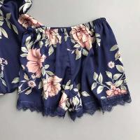 Ropa de seda satinada para mujer, bata Ence Home, alfombrilla para el pecho, pijama, rosa, blanco, 3 piezas - details 5