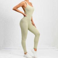 Monos de Yoga sin Mangas para Mujeres Conjunto de Entrenamiento Transpirable con Salto Trasero de Gimnasio - details 9