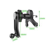 Cabeza de bola de 17 mm para automóvil, clip de gancho para salida de aire del automóvil, soporte para teléfono - details 1