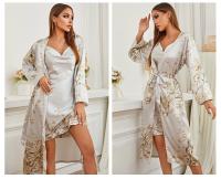 Pijamas de cuatro estaciones para mujer, ropa para el hogar, camisón de manga larga, conjunto de dos piezas, pijamas térmicos - details 5