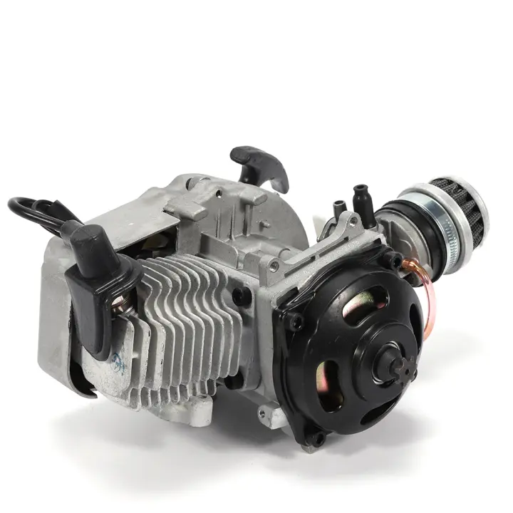 Motor de minimoto de aluminio, Unidad completa de arranque por tracción para bicicleta de bolsillo de 2 tiempos, 47CC/49CC, Tasc - 1