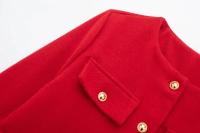 Chaqueta Corta Elegante para Mujer 2024 Cuello Redondo Manga Larga Abrigo con Bolsillo de Volteo Casual de Moda para Mujeres - details 16