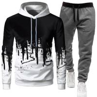 Primavera y otoño, ropa deportiva informal con capucha de Color sólido para hombre, conjunto de moda ajustado para parejas 2025 - details 5