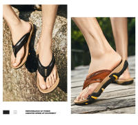 Sandalias de Cuero de Vaca para Hombres Zapatos de Playa de Tamaño Grande con Antideslizante y Resistente al Desgaste Ropa Exterior Diaria - details 3