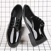 Zapatos de cuero para hombre, zapatos de cuero de moda formales de negocios, zapatos de cuero versátiles informales de estilo coreano para jóvenes - details 10