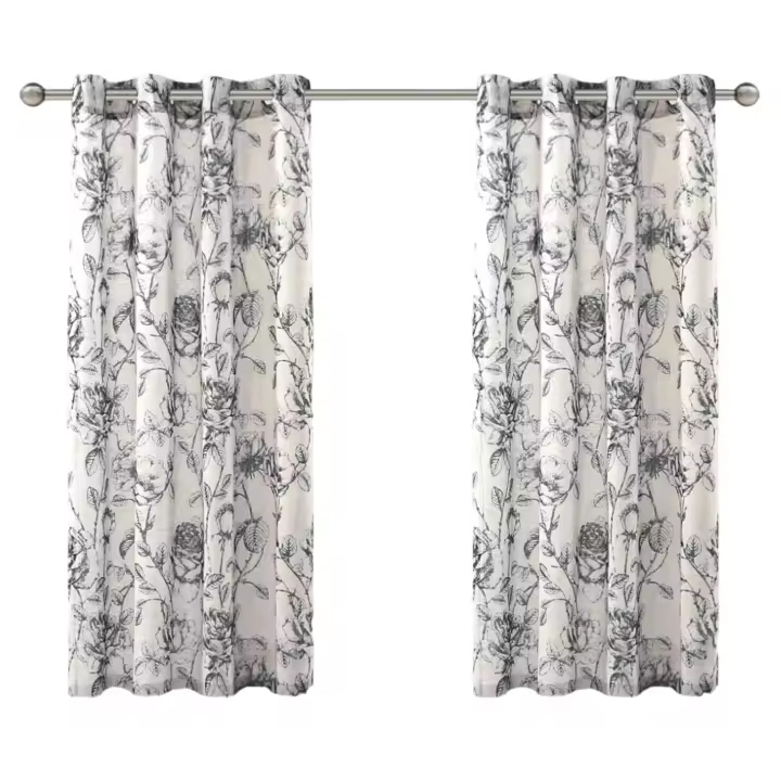 Cortinas de dormitorio,2 Piezas,lino,con Ojales, 2 Piezas,para patio, cocina,sala de estar - 1