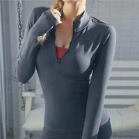 Camisas de Yoga de manga larga para mujer, Top deportivo para Fitness, Top de Yoga, ropa deportiva para gimnasio, ropa de manga larga para correr con realce - details 1