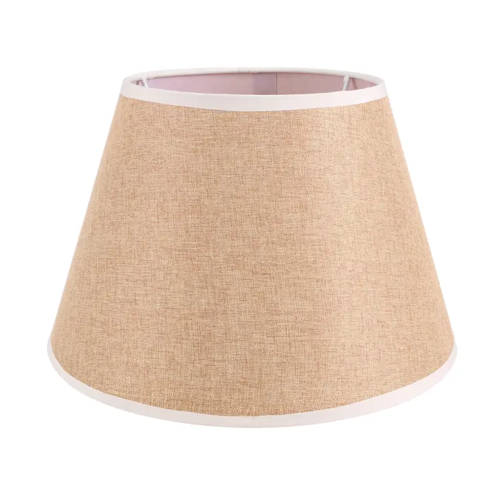 Accesorios de pantalla de lámpara de mesa, lámpara de mesita de noche de lino E27, lámpara de pared, lámpara de pie, pantalla de tela, diámetro inferior, 30cm, amarillo - 1