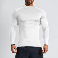 Camiseta de Fitness de Compresión para Hombres con Cuello de Tortuga Gimnasio de Otoño Ropa de Entrenamiento de Manga Larga de Secado Rápido Ideal para Culturismo Material de Poliéster - details 5