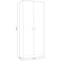 2 Puertas 3 Estantes, 180x73x37 (AltoxAnchoxFondo - en cm), Color Blanco Mate - details 2