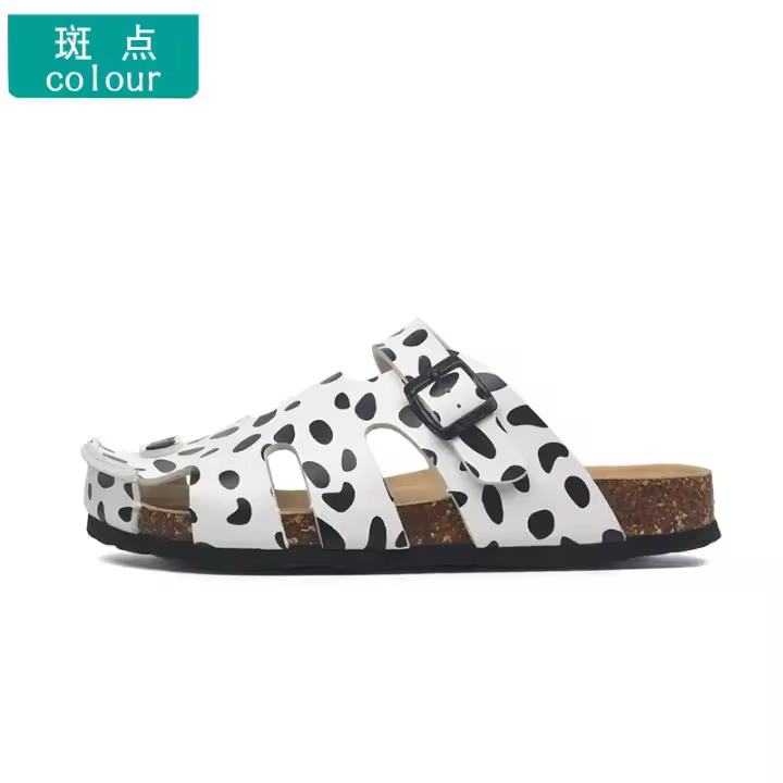 Zapatillas planas de corcho para hombre y mujer, sandalias antideslizantes con agujeros para playa y exteriores, zapatos informales - 1