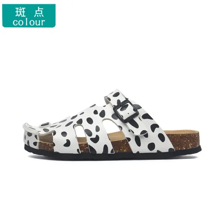 Zapatillas planas de corcho para hombre y mujer, sandalias antideslizantes con agujeros para playa y exteriores, zapatos informales - 1