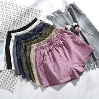 Pantalones cortos de lino y algodón para mujer Pantalones cortos de entrenamiento informales - details 1
