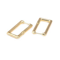 Aretes de Cuerda de Metal Dorado de 18K Diseño Redondo Rectangular de Alta Calidad - details 59