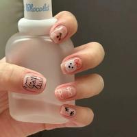Caja de 24 piezas uñas removibles estilo corto parches uñas postizas uñas tabletas - details 78