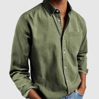 Camisa Hombre primavera-verano casual minimalista Camisa informal de otoño para hombre, camisa con cuello vuelto, a la moda, para exteriores - details 4