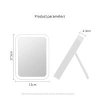 Espejo de maquillaje, espejo de tocador LED compacto portátil recargable por USB con pantalla táctil, espejo de maquillaje con atenuación - details 12