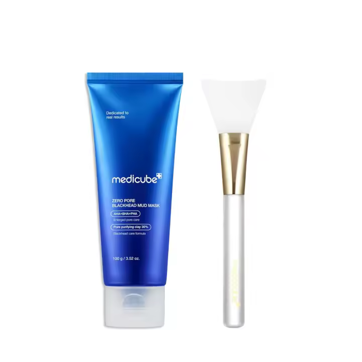 Mascarilla de barro para puntos negros Medicube Zero Pore con cepillo de gelatina - 1