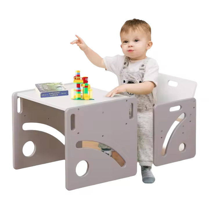 Silla Montessori Ajustable para Bebés de 1-3 Años Ideal para Leer, Comer, Jugar Fácil de Montar - 1