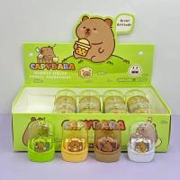 Capybara-afilador de lápices de doble agujero para niños, mini cuchillo de dibujos animados, baratijas de escritorio de plástico, regalo de papelería, creativo, 20 piezas por juego - details 0