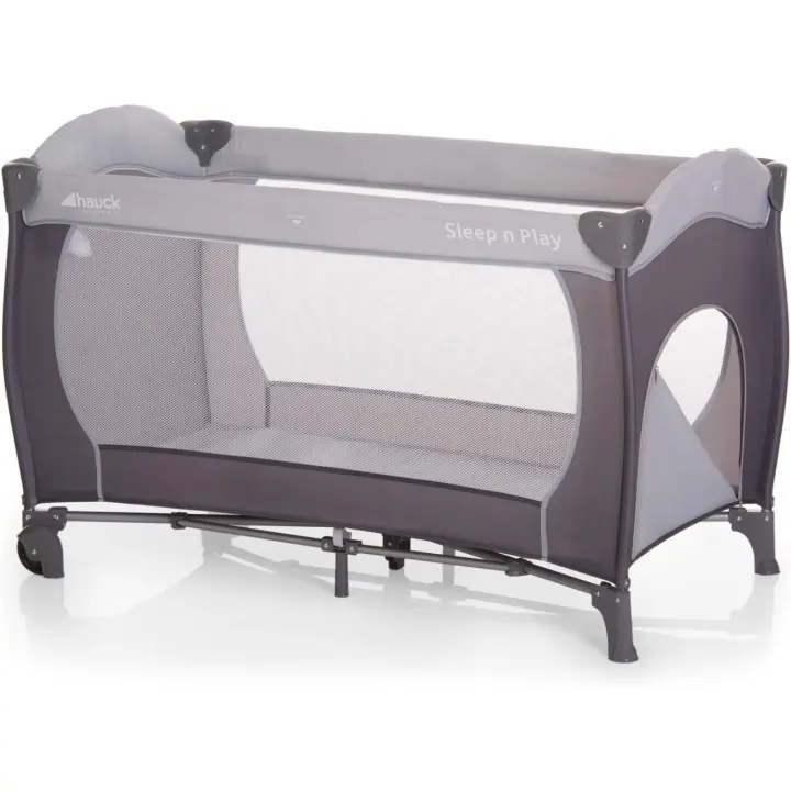 Cuna de Viaje Hauck Parque Cuna Bebe Ligera con Ruedas 120x60 cm Stone/Gris - 1