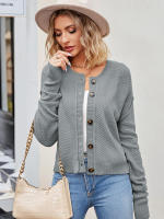 Cárdigan Vintage de punto para mujer, abrigo holgado con botones, a la moda, otoño e invierno, 2023 - details 10