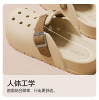 Stepping on Clouds Feeling Hole Shoes para mujer, novedad de verano, suela gruesa, moda, playa, hogar, interior, antideslizante, punta cerrada - details 8