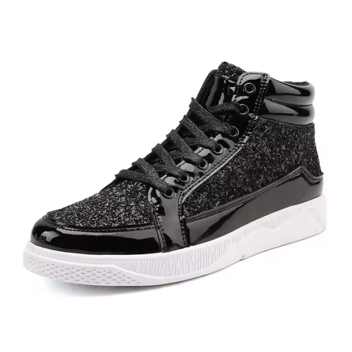 Zapatos deportivos de alta calidad para hombre, tendencia de moda dorada, cierre con cordones, forro de malla de otoño - 1