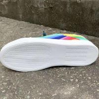 Zapatos deportivos de verano para mujer, zapatillas planas con estampado de arcoíris, informales con cordones - details 4