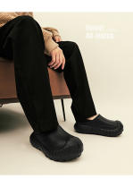 Zapatos de algodón con plataforma para hombre y mujer, zuecos cálidos de invierno para jardín, zapatillas impermeables para interiores y exteriores, informales, Unisex - details 19