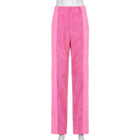 Pantalones de corte casual con plumas rectas de color liso para mujer, e, otoño e invierno, nuevo - details 13