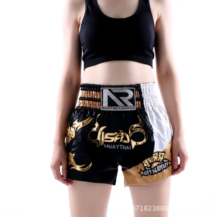 Pantalones cortos de Muay Thai para niños, bóxer para lucha contra el gimnasio, entrenamiento de punzón, MMA, Grownups in - 1