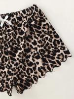 Conjunto de Pijama Estampado de Leopardo para Mujer Lencería Sexy, Ropa de Dormir con Cuello en V, Top Sin Mangas y Pantalones Cortos - details 4