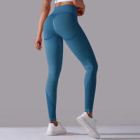 Hamidou-Pantalones deportivos sin costuras para mujer, mallas de Yoga de cintura alta, ropa de gimnasio, entrenamiento de glúteos de burbujas, pantalones para correr, Leggings de gimnasio con levantamiento de caderas - details 37