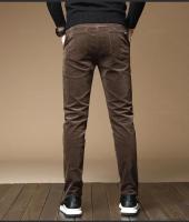 Pantalones de Veludo Cálidos de Invierno Moda de Negocios Casuales para Hombres Tela Elástica - details 13