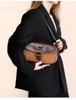 Bolso de hombro retro con diseño de nicho, bolso de axilas con contraste de empalme mate, bolso de mensajero versátil de alta gama de gran capacidad - details 6