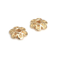 50 Uds. De cuentas redondas de latón de Color dorado de 18K, tapas de hojas de árbol y flores, suministros para hacer cuentas de joyería, accesorios Diy - details 75