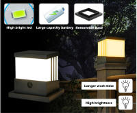 Luz de Poste Solar Moderna RXUNS Lámpara de Columna de Patio Impermeable IP65 Brillo de 300lm - details 10