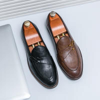 Zapatos Lefu para hombre, calzado de cuero PU, Color sólido, Simple, moda, transpirable, británico, grande, 38-46 - details 20