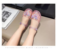 Zapatos de gelatina bolsa cabeza Velcro zapatos de playa amor bebé suela suave zapatos de cristal. - details 4