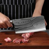Juego de varillas para afilar tijeras y cuchillos de cocina, herramienta de cocina con patrón láser de Damasco, utilidad de acero inoxidable, cuchillo de Chef afilado para cortar - details 5