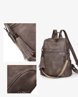 Mochila de Cuero de pu para Mujer, bolso de mano informal, bolso de viaje, bandolera - details 7