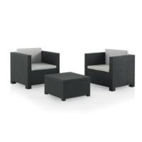 SHAF, Muebles de jardin, muebles de terraza, muebles de plastico, set de sillon y mesa, ratan