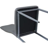 Sillas de Comedor Juego de 4 Sillas de Metal para Cocina, Silla de Mesa Comoda Silla con Asiento Tapizado, Negro - details 14