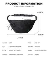 Riñonera cruzada de gran tamaño impermeable Oxford pecho Cycg gran gimnasio cintura cinturón bolsa para hombres mujeres - details 2
